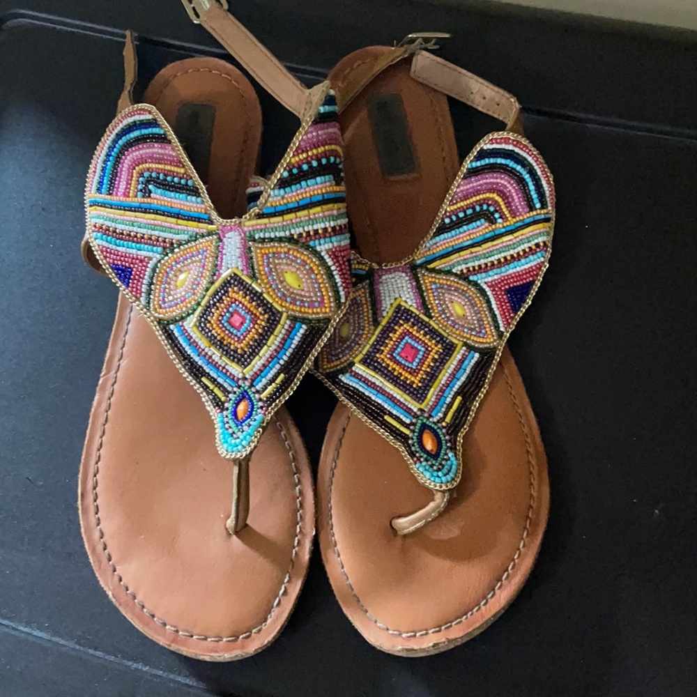 Beaded Colorful Sandals